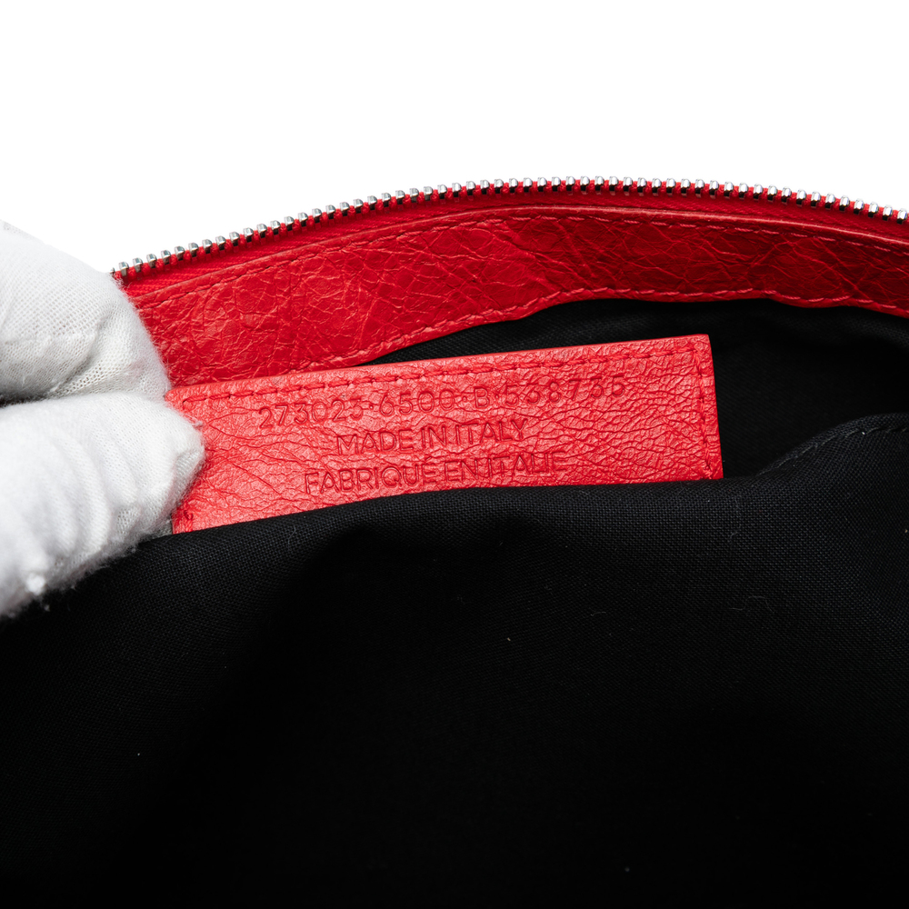 Pre-Loved Balenciaga Lambskin Motocross Classic Clip L Clutch - Picture 6 of 8
